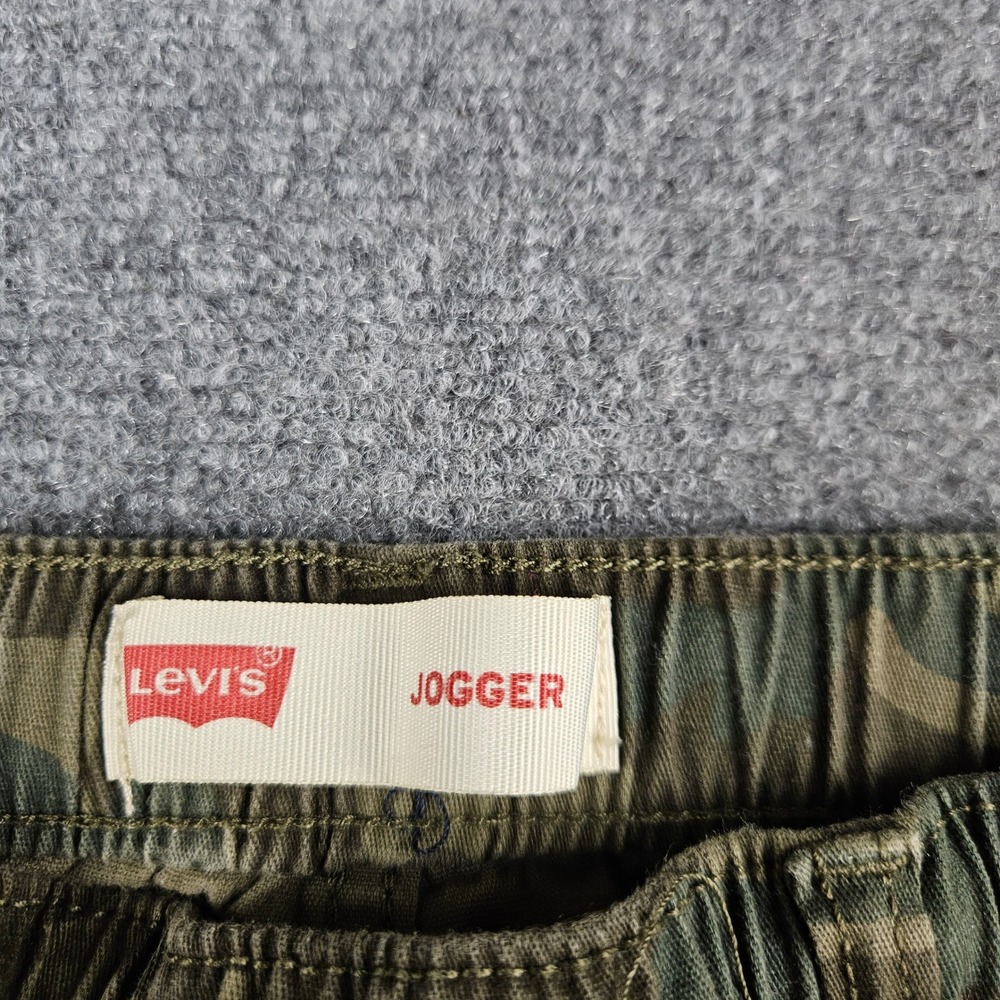 Levis Boys Camo Jogger Pants Green Brown Size 12 Reg Elastic Waist Drawstring - Picture 5 of 10